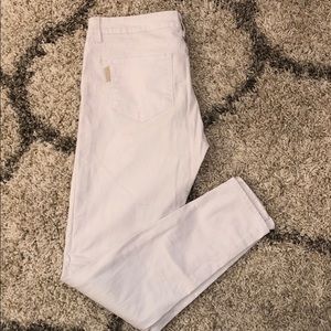 Paige Skyline Peg White Skinny Jeans